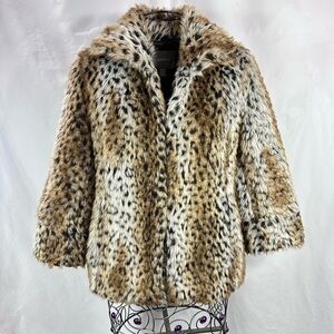 Kenna-T faux fur cheetah print jacket size XS